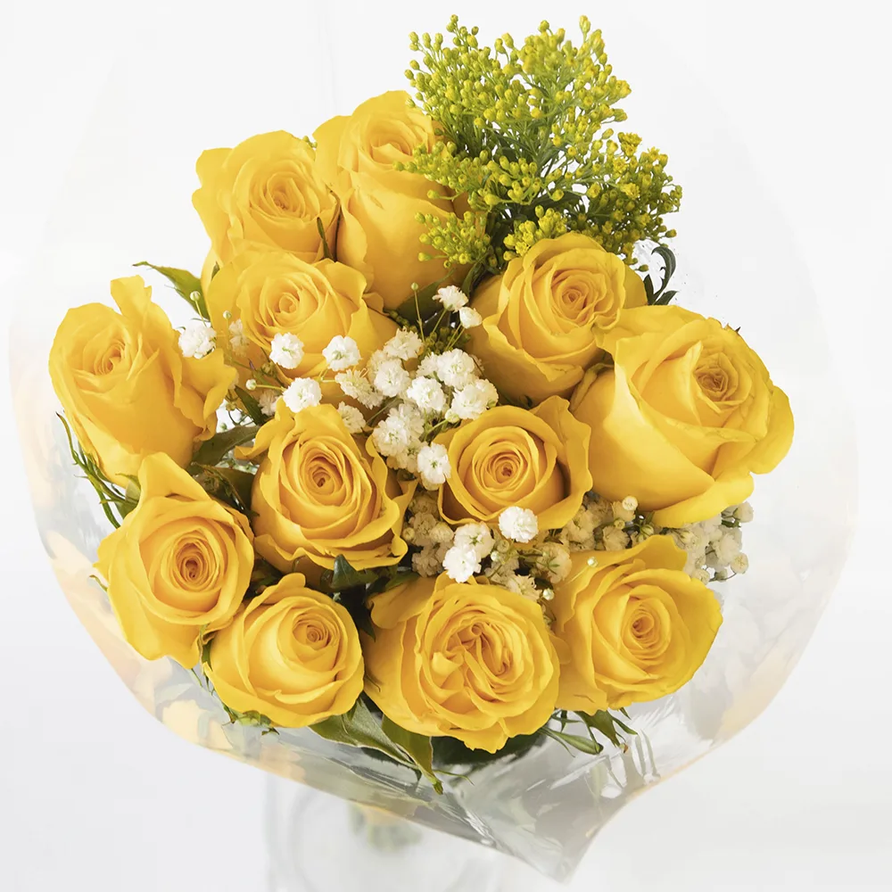 Bouquet 12 Yellow Roses and fillings