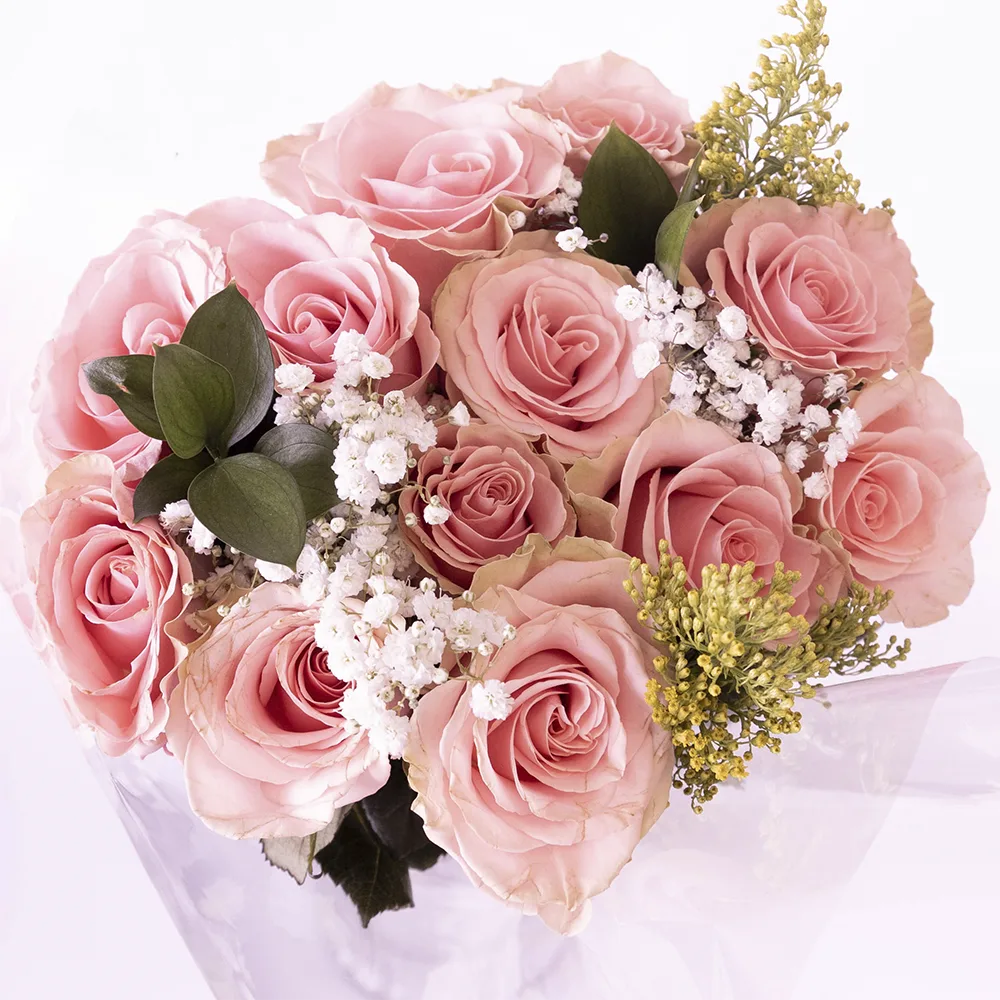 Bouquet 12 pink roses