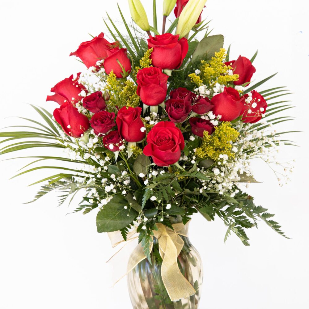 Medium Floral Arrangement of Red Roses