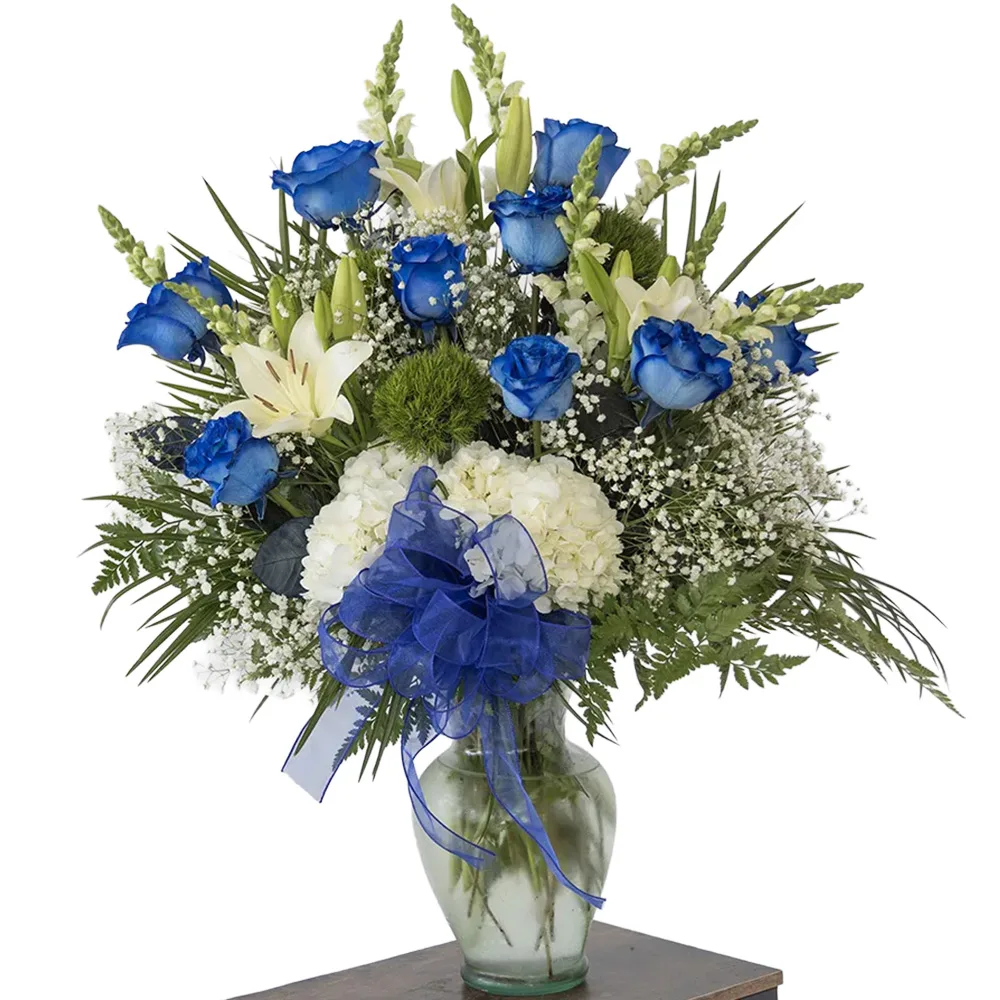 Casablanca Blue Roses Floral Arrangement