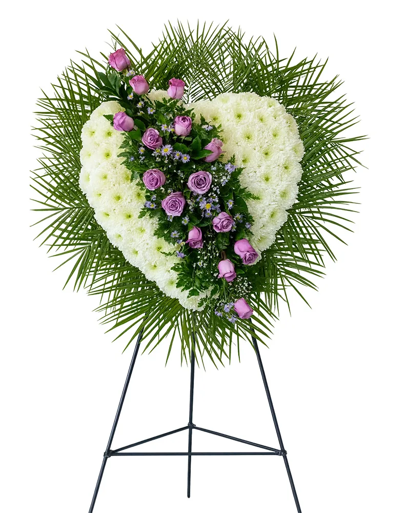 Deluxe Funeral Spray- purple roses