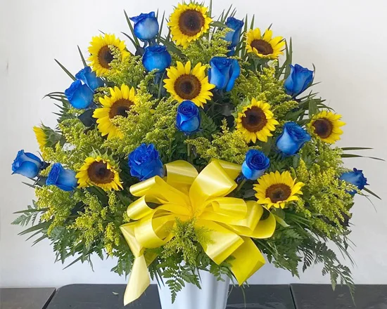 Basket Yellow Blue