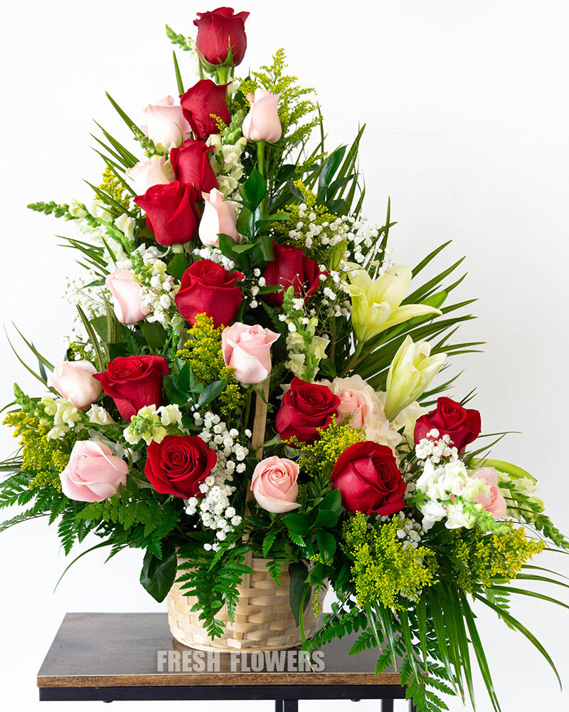 Pink Mix roses Espiral. Store Flowers in Hialeah