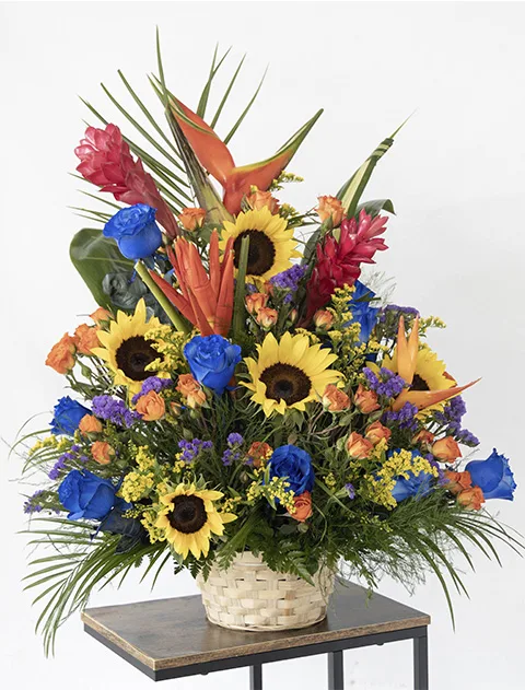 Tropical Blue Floral arrangements