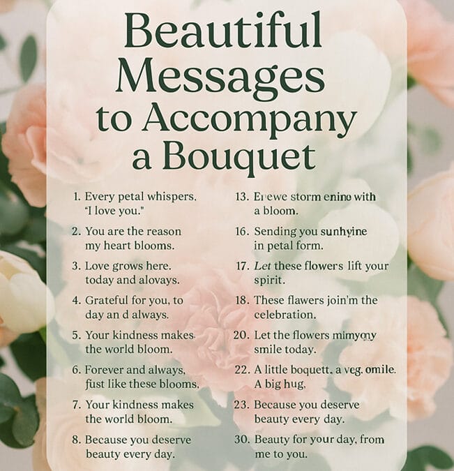30 Beautiful Messages to Accompany a Bouquet