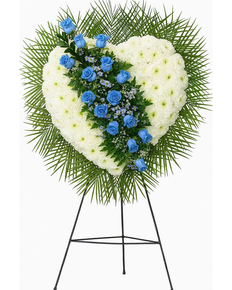 Deluxe Funeral Spray- blue roses