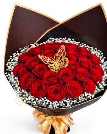 "Ramo Buchon" 25 Red Roses