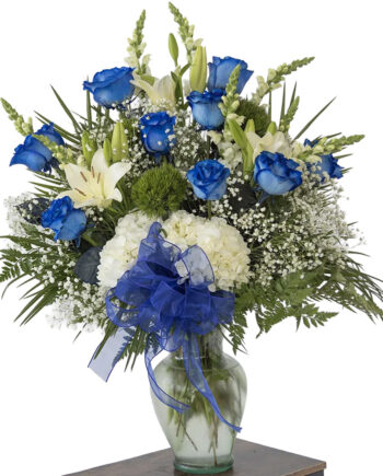 Casablanca Blue Roses Floral Arrangement