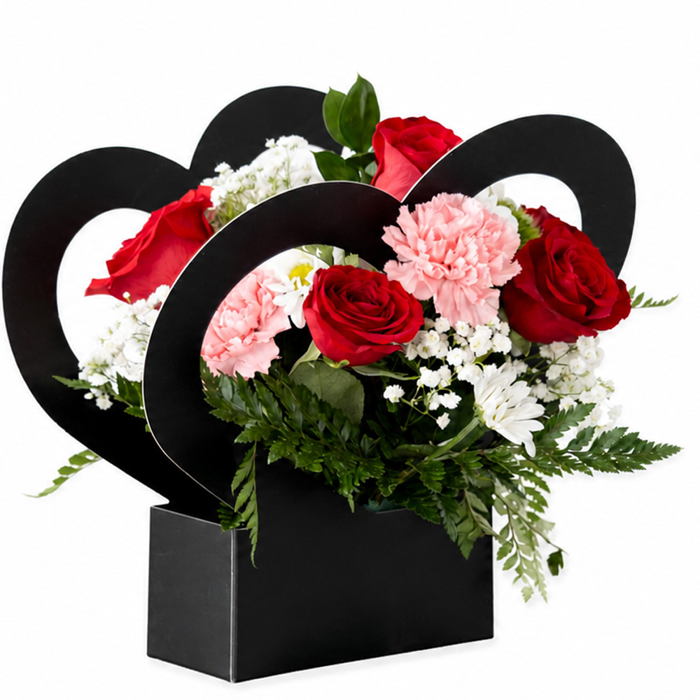 Love Heart B. Flowers Red