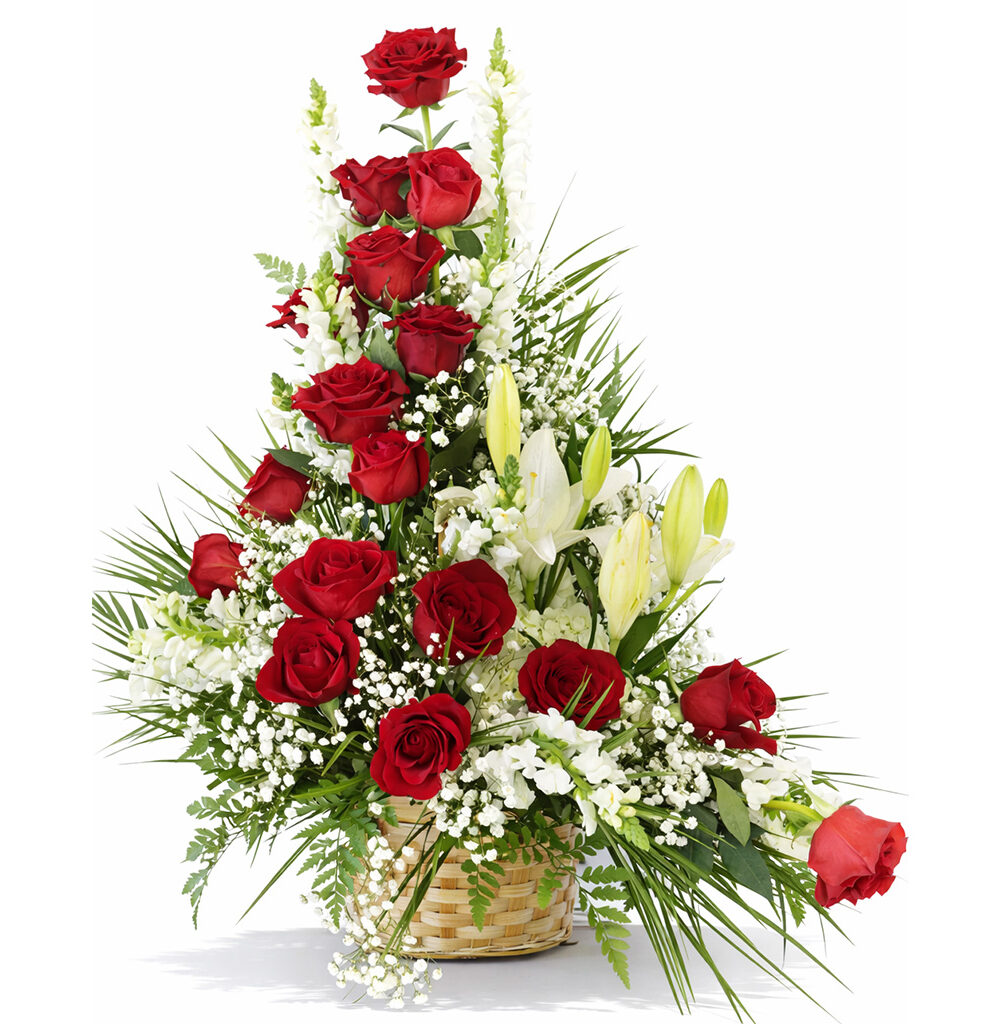 The "Philadelphia" floral arrangement. 24 Red Roses