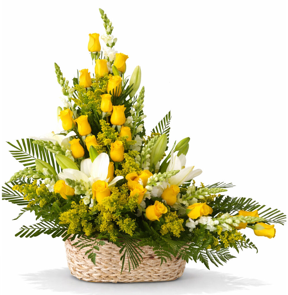 Beautiful Arrangement of 25 Yellow Roses