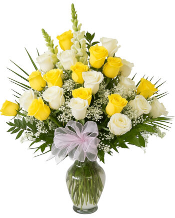 Julieth Mix White and Yellow Roses