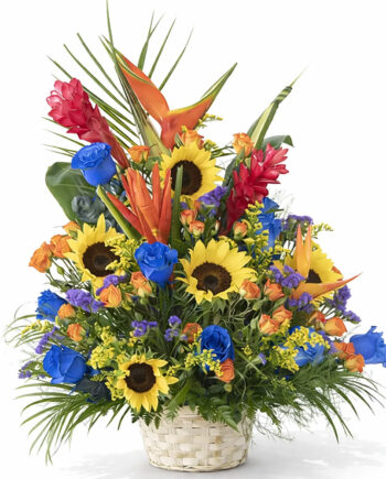 Tropical Blue Floral arrangements